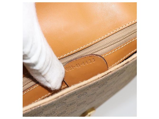 Sac à bandoulière GUCCI Micro GG Supreme en PVC Beige Or 001 41 4425 Auth ka4370 Doré - vue 12