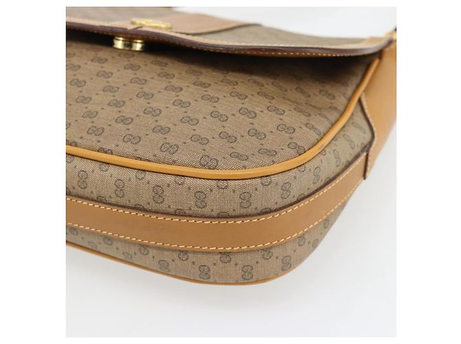 Sac à bandoulière GUCCI Micro GG Supreme en PVC Beige Or 001 41 4425 Auth ka4370 Doré - vue 14