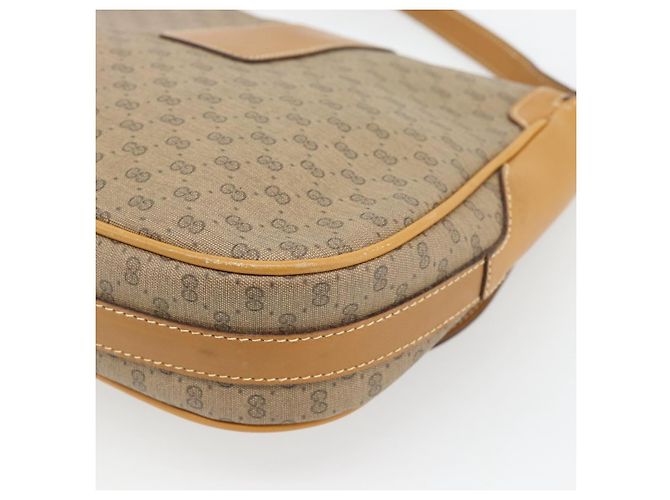 Sac à bandoulière GUCCI Micro GG Supreme en PVC Beige Or 001 41 4425 Auth ka4370 Doré - vue 16