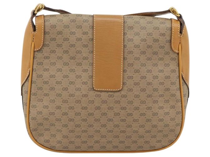 Sac à bandoulière GUCCI Micro GG Supreme en PVC Beige Or 001 41 4425 Auth ka4370 Doré - vue 2