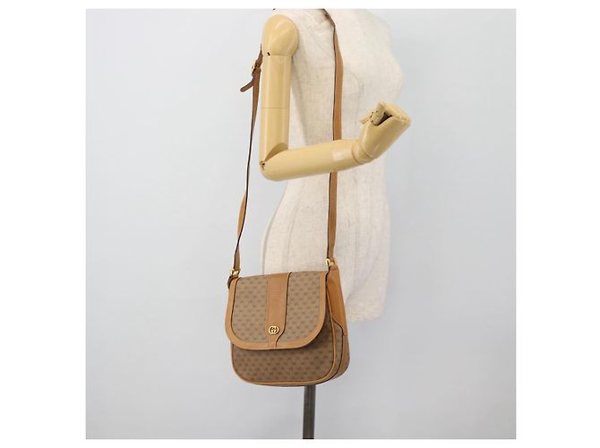 Sac à bandoulière GUCCI Micro GG Supreme en PVC Beige Or 001 41 4425 Auth ka4370 Doré - vue 23