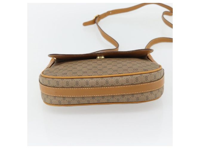 Sac à bandoulière GUCCI Micro GG Supreme en PVC Beige Or 001 41 4425 Auth ka4370 Doré - vue 5
