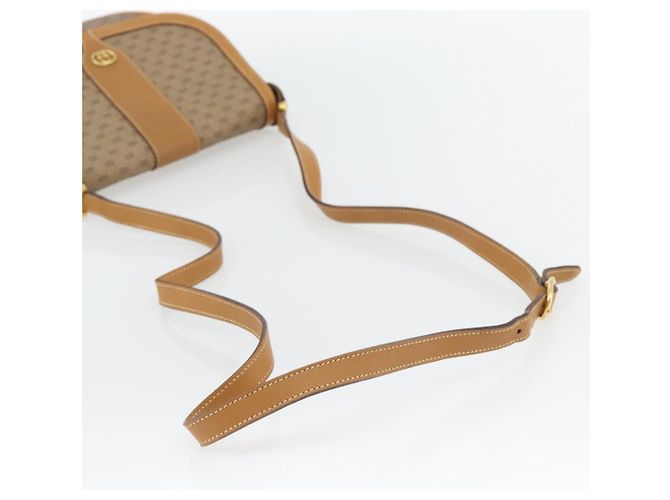 Sac à bandoulière GUCCI Micro GG Supreme en PVC Beige Or 001 41 4425 Auth ka4370 Doré - vue 7
