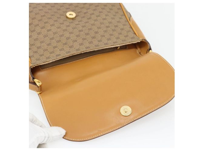 Sac à bandoulière GUCCI Micro GG Supreme en PVC Beige Or 001 41 4425 Auth ka4370 Doré - vue 9