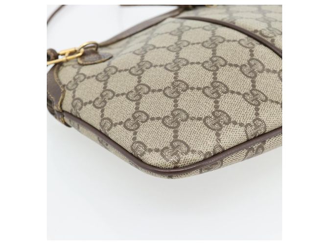 Borsa GUCCI GG Supreme Web Sherry Line PVC Beige Oro 904 02 047 Auth 181123 D'oro - vista 17