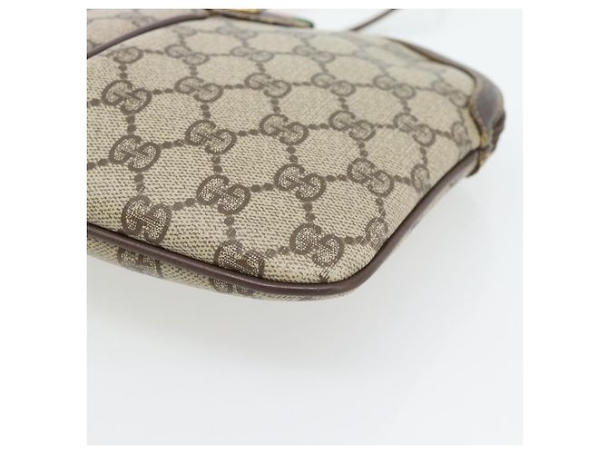Borsa GUCCI GG Supreme Web Sherry Line PVC Beige Oro 904 02 047 Auth 181123 D'oro - vista 8