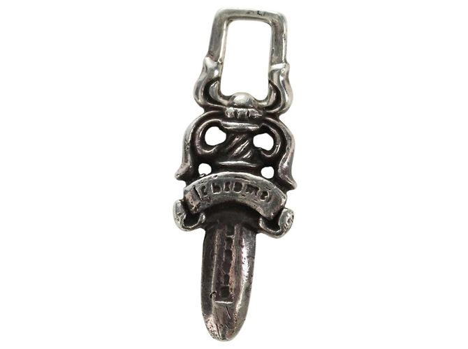 Pendentif Chrome Hearts Dagger Charm Top Ag925 Silver Auth 180402M Argenté - vue 2