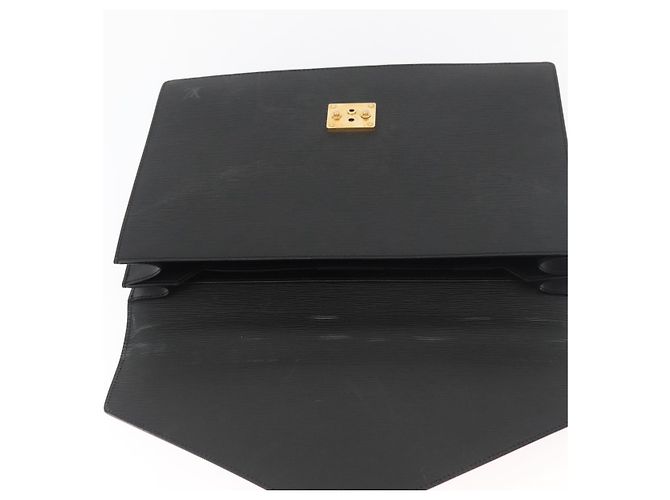 LOUIS VUITTON Epi Serviette Conseiller Business Bag Black M54422 LV Auth BA13021 - vista 18
