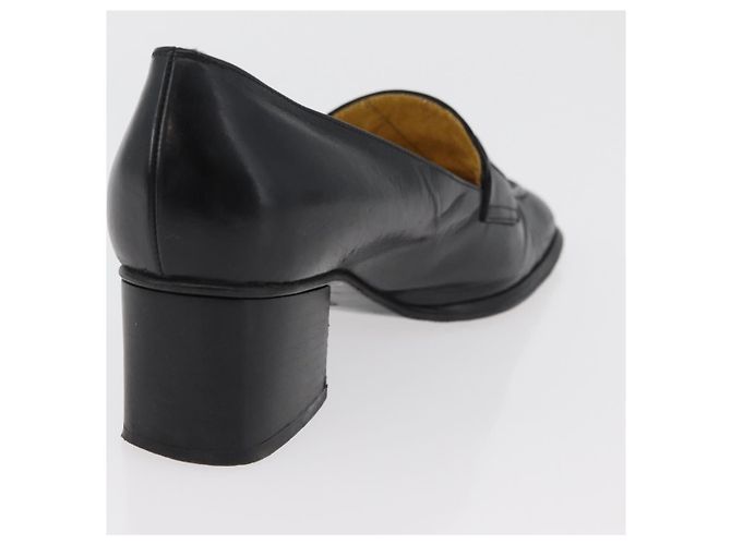 Mocassini FENDI in pelle 36 1/2 Nero Auth 179329 - vista 20