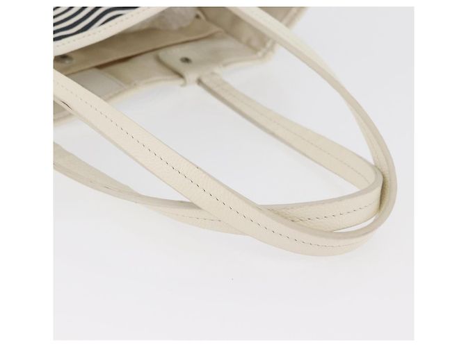 Borsa Tote CHANEL in tela Bianco Argento CC Auth BA12904A - vista 7
