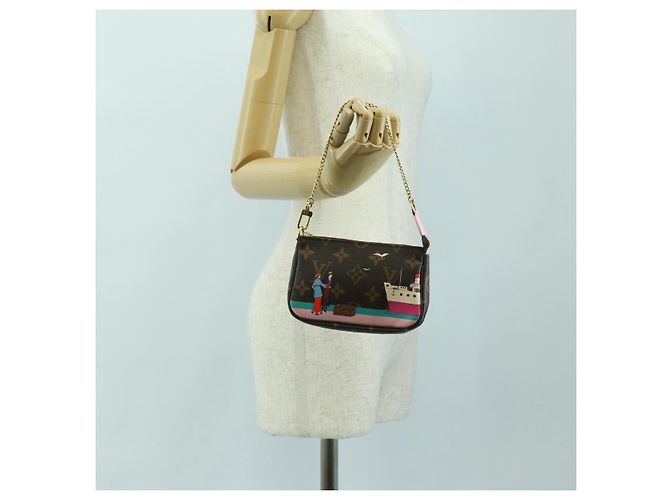 LOUIS VUITTON Monogram Mini Pochette Accessoires Bolsa M62141 LV Auth 179814M Monograma - vista 23