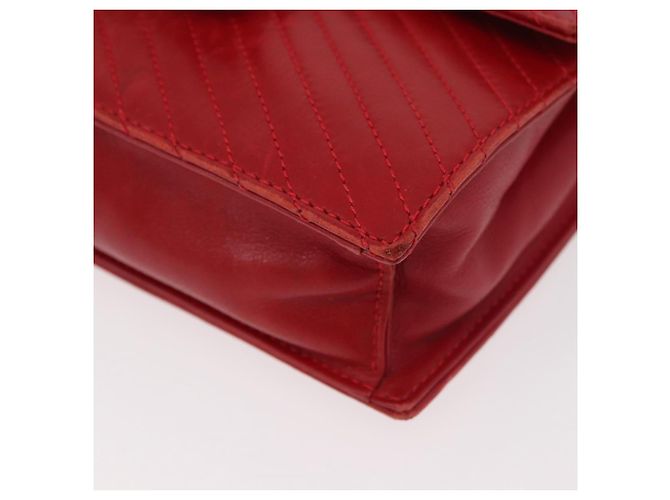 Céline Borsa a Spalla con Catena CELINE in Pelle 2way Rosso Oro Auth BA13005 D'oro - vista 16
