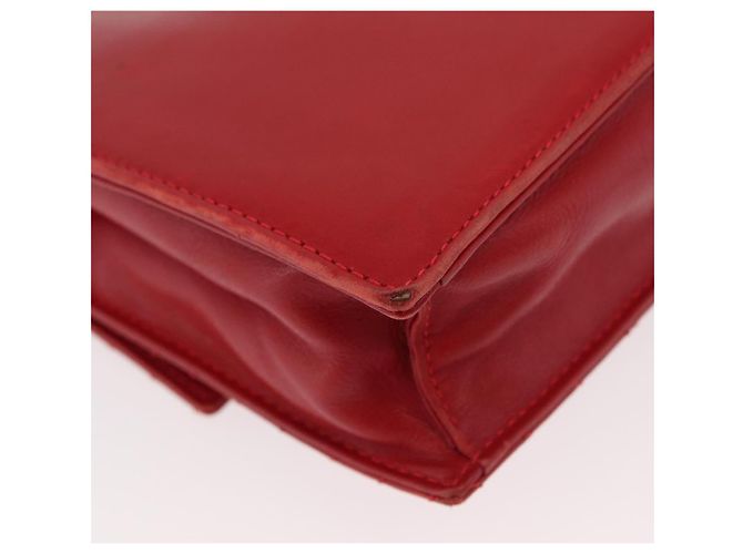Céline Borsa a Spalla con Catena CELINE in Pelle 2way Rosso Oro Auth BA13005 D'oro - vista 17