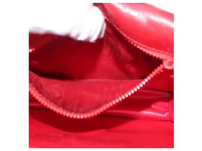 Céline Borsa a Spalla con Catena CELINE in Pelle 2way Rosso Oro Auth BA13005 D'oro - vista 25