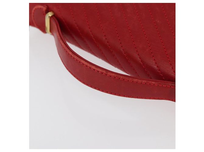 Céline Borsa a Spalla con Catena CELINE in Pelle 2way Rosso Oro Auth BA13005 D'oro - vista 7