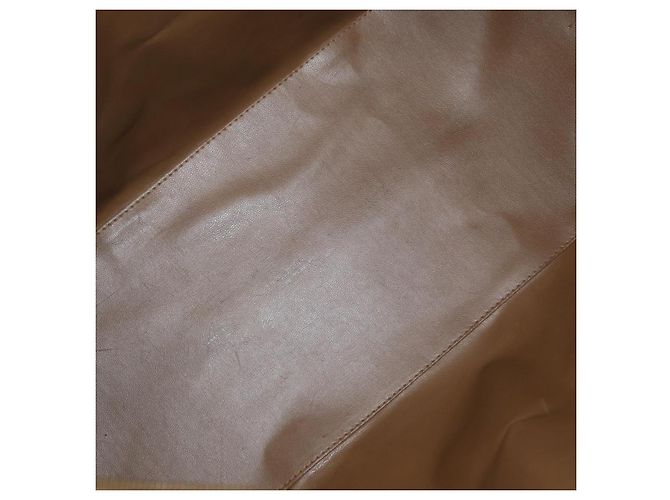 Céline Borsa Boston CELINE in tela Macadam PVC Pelle Marrone Oro Auth 180637 D'oro - vista 11