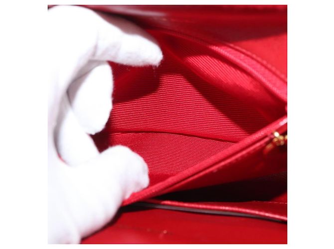 CHANEL Matelasse Chain Shoulder Bag Cotton Red Gold CC Auth 179799 Rosso D'oro - vista 24