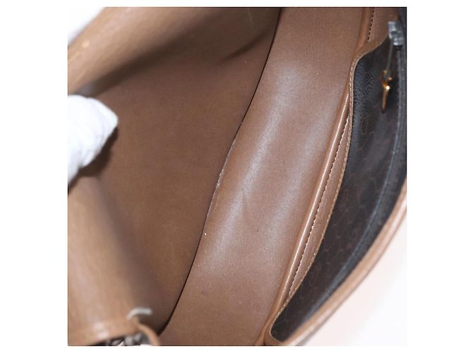 Borsa a tracolla Christian Dior Honeycomb Canvas PVC Nero Oro Auth BA12686 D'oro - vista 12