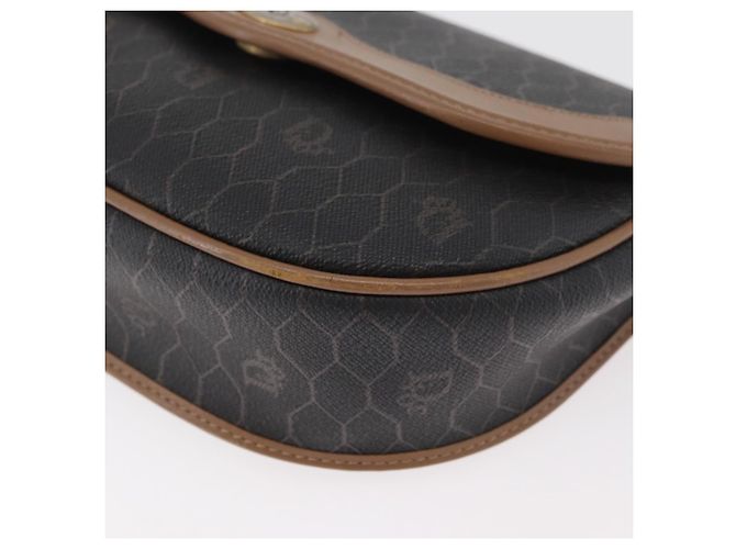 Borsa a tracolla Christian Dior Honeycomb Canvas PVC Nero Oro Auth BA12686 D'oro - vista 14