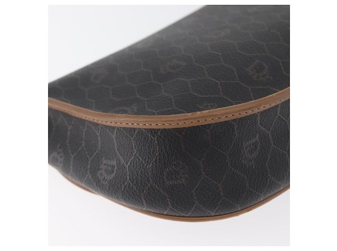 Borsa a tracolla Christian Dior Honeycomb Canvas PVC Nero Oro Auth BA12686 D'oro - vista 15
