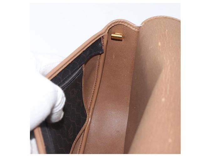 Borsa a tracolla Christian Dior Honeycomb Canvas PVC Nero Oro Auth BA12686 D'oro - vista 20