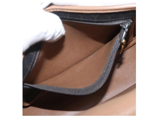 Borsa a tracolla Christian Dior Honeycomb Canvas PVC Nero Oro Auth BA12686 D'oro - vista 22