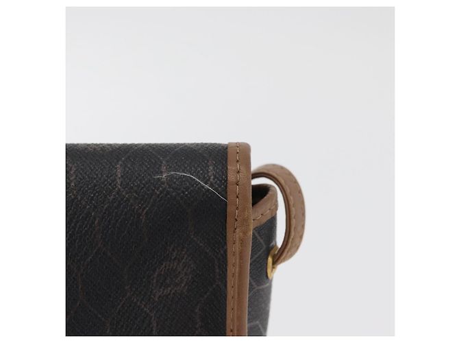 Borsa a tracolla Christian Dior Honeycomb Canvas PVC Nero Oro Auth BA12686 D'oro - vista 3