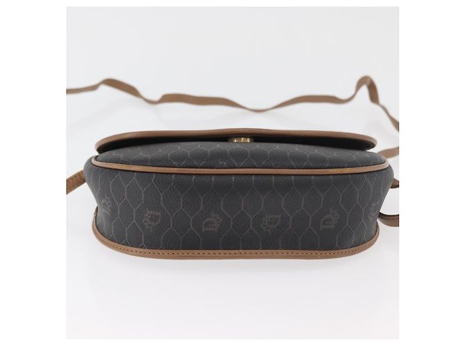 Borsa a tracolla Christian Dior Honeycomb Canvas PVC Nero Oro Auth BA12686 D'oro - vista 6