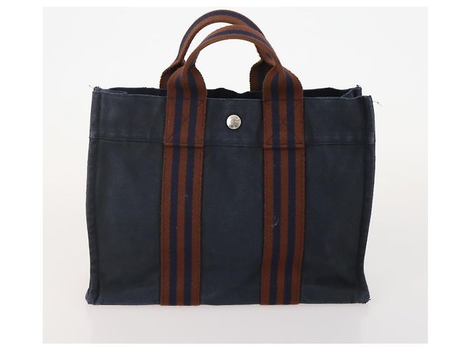 Hermès Borsa Fourre Tout PM HERMES in tela, Set da 4, Grigio Rosso Navy Autentica BA12858 Marrone Blu navy - vista 14