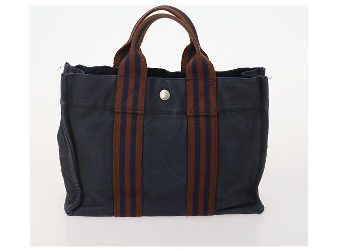 Hermès Borsa Fourre Tout PM HERMES in tela, Set da 4, Grigio Rosso Navy Autentica BA12858 Marrone Blu navy - vista 15