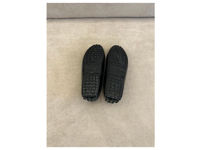 Tod's Gommino Mocassini in pelle vernice nera con frange Nero - vista 6