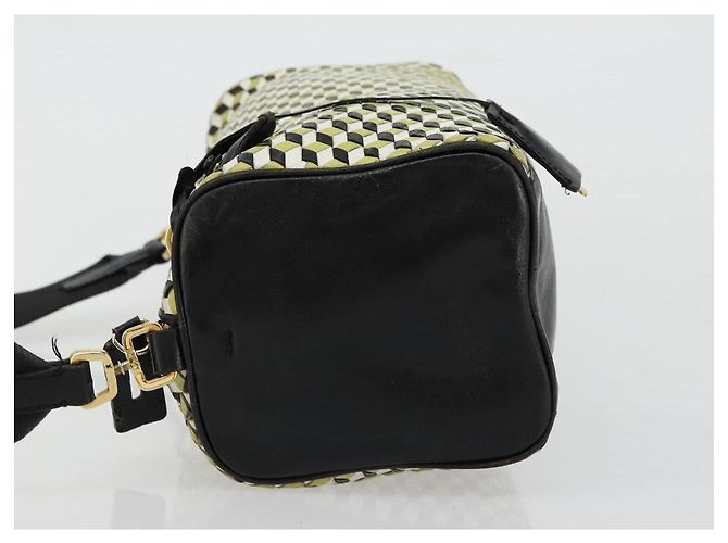 Borsa a Spalla PRADA in Pelle Giallo Oro Auth bs35156 D'oro - vista 4