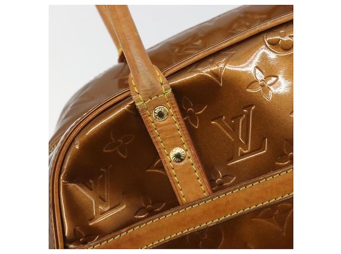 LOUIS VUITTON Monogram Vernis Tompkins Square Bag Bronze M91103 LV Auth 180705 Bronzo - vista 10