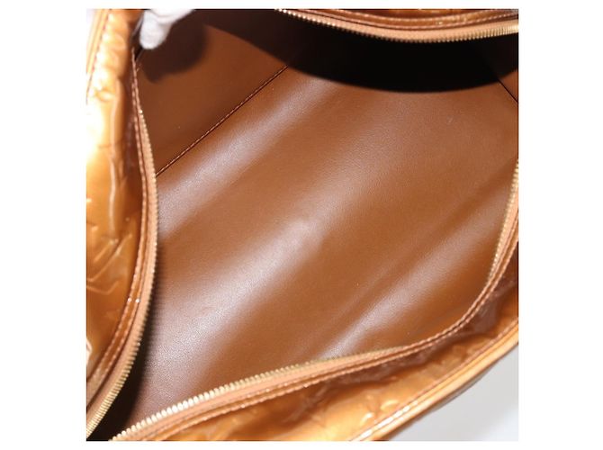LOUIS VUITTON Monogram Vernis Tompkins Square Bag Bronze M91103 LV Auth 180705 Bronzo - vista 11
