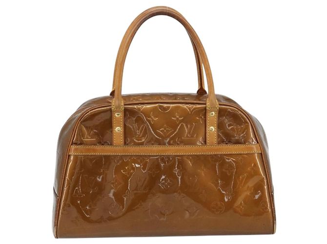 LOUIS VUITTON Monogram Vernis Tompkins Square Bag Bronze M91103 LV Auth 180705 Bronzo - vista 13