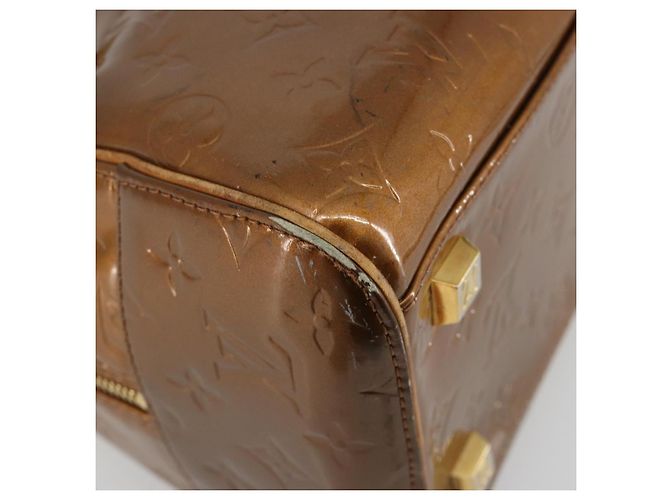 LOUIS VUITTON Monogram Vernis Tompkins Square Bag Bronze M91103 LV Auth 180705 Bronzo - vista 16