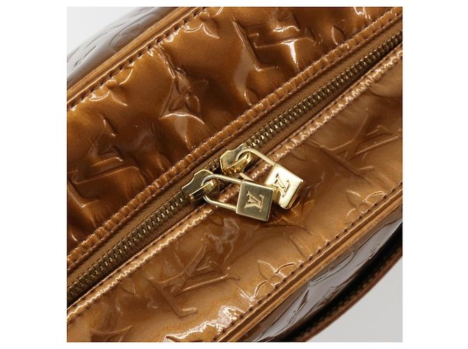 LOUIS VUITTON Monogram Vernis Tompkins Square Bag Bronze M91103 LV Auth 180705 Bronzo - vista 17