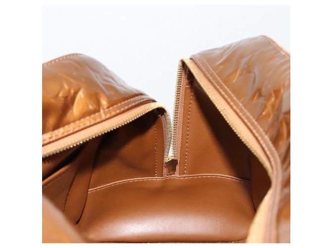 LOUIS VUITTON Monogram Vernis Tompkins Square Bag Bronze M91103 LV Auth 180705 Bronzo - vista 19