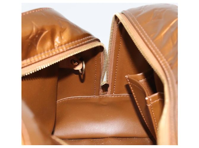 LOUIS VUITTON Monogram Vernis Tompkins Square Bag Bronze M91103 LV Auth 180705 Bronzo - vista 20