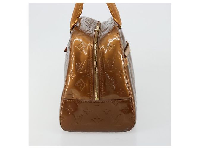 LOUIS VUITTON Monogram Vernis Tompkins Square Bag Bronze M91103 LV Auth 180705 Bronzo - vista 3