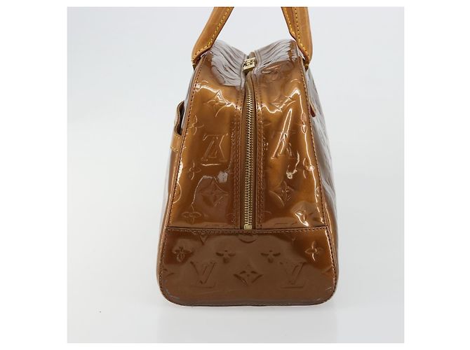 LOUIS VUITTON Monogram Vernis Tompkins Square Bag Bronze M91103 LV Auth 180705 Bronzo - vista 4