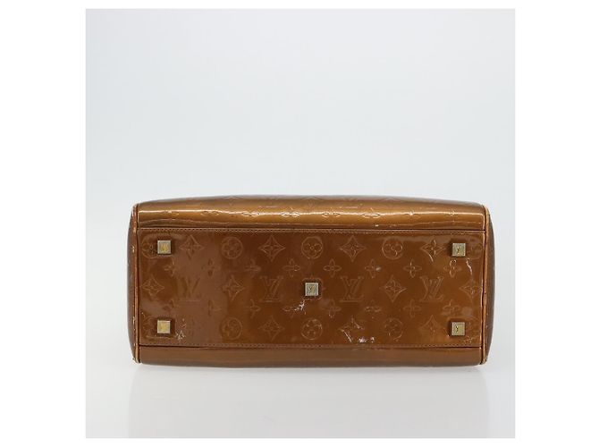 LOUIS VUITTON Monogram Vernis Tompkins Square Bag Bronze M91103 LV Auth 180705 Bronzo - vista 5