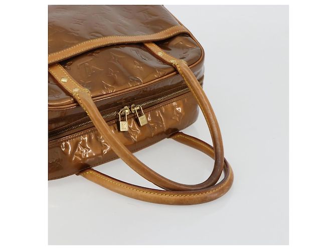 LOUIS VUITTON Monogram Vernis Tompkins Square Bag Bronze M91103 LV Auth 180705 Bronzo - vista 7