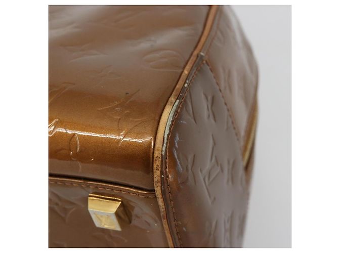 LOUIS VUITTON Monogram Vernis Tompkins Square Bag Bronze M91103 LV Auth 180705 Bronzo - vista 9