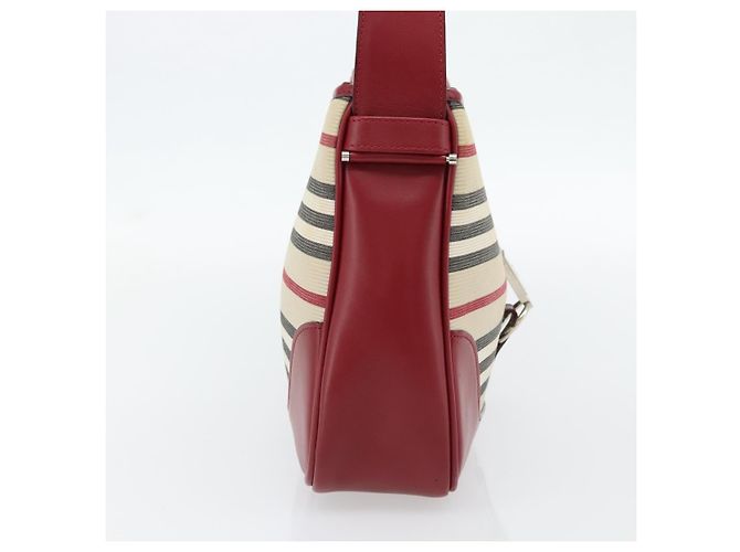 Borsa a Spalla BURBERRY Blue Label in Tela Beige Argento Auth 181126 - vista 3