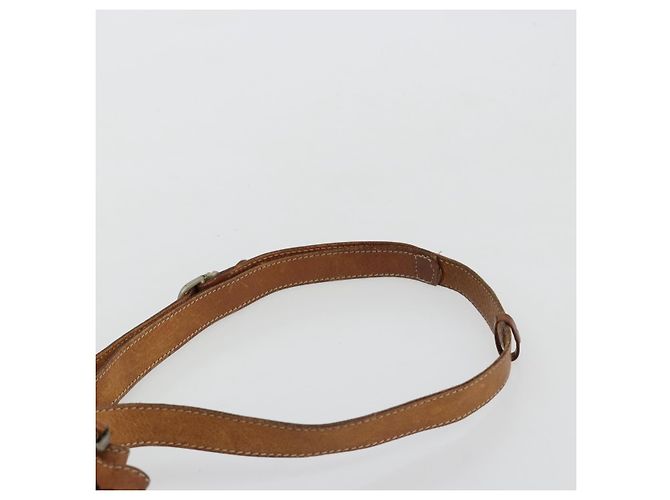 Céline Borsa a tracolla CELINE Macadam Canvas PVC Pelle Marrone Oro Auth 180643 D'oro - vista 14