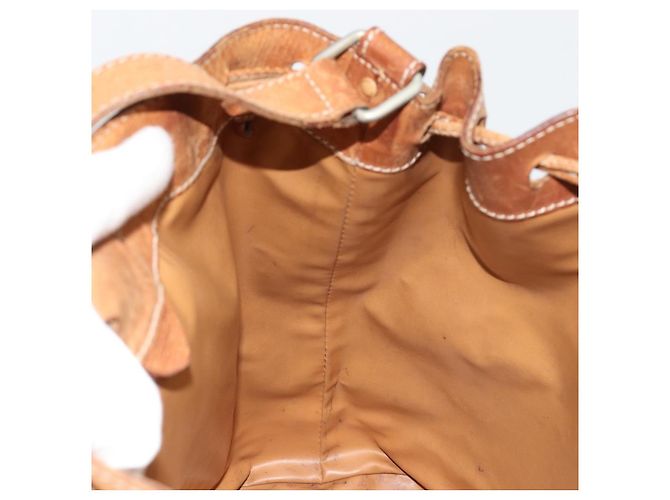 Céline Borsa a tracolla CELINE Macadam Canvas PVC Pelle Marrone Oro Auth 180643 D'oro - vista 20