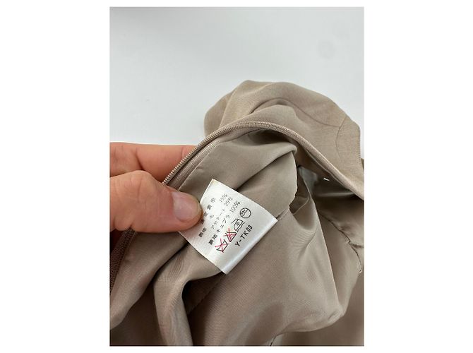 Abito vintage Dior in misto seta Y2K Beige - vista 11