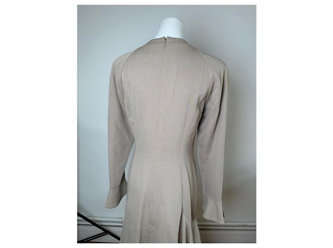 Abito vintage Dior in misto seta Y2K Beige - vista 14