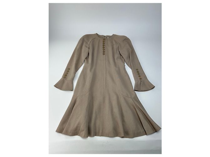 Abito vintage Dior in misto seta Y2K Beige - vista 4